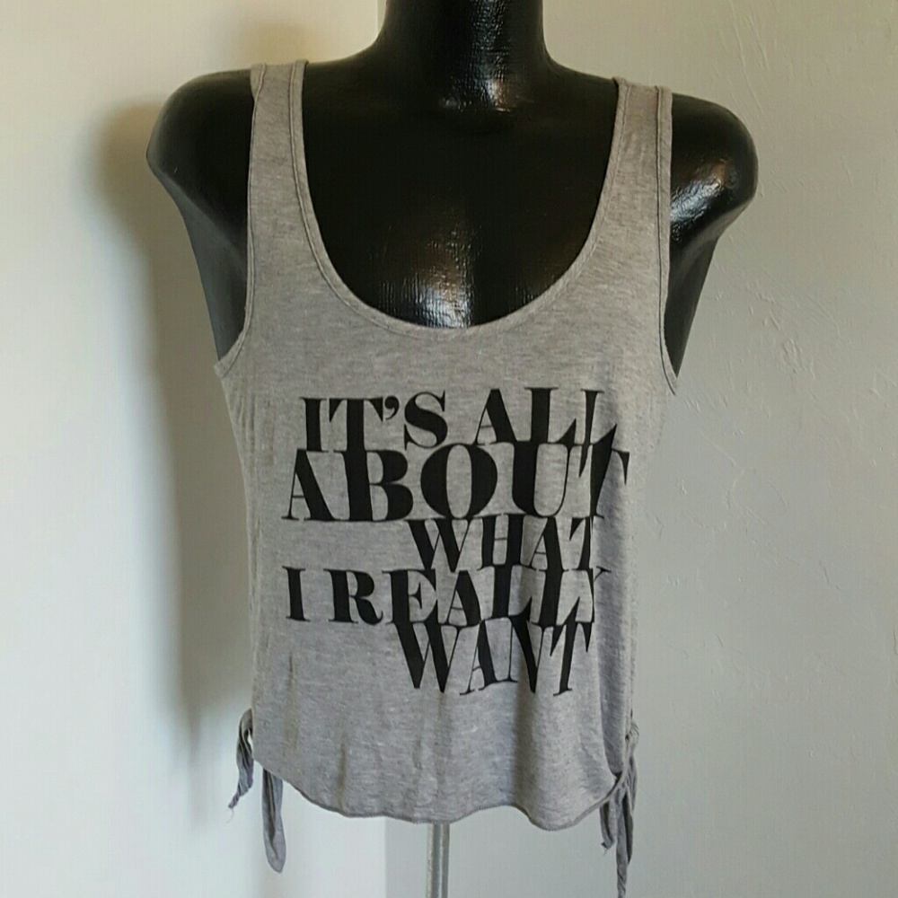 ISSI top gray rayon  spandex sleeve women size M